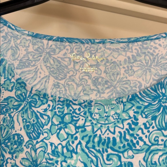 Lilly Pulitzer Blue and White Geanna Dress XL - Picture 2 of 2